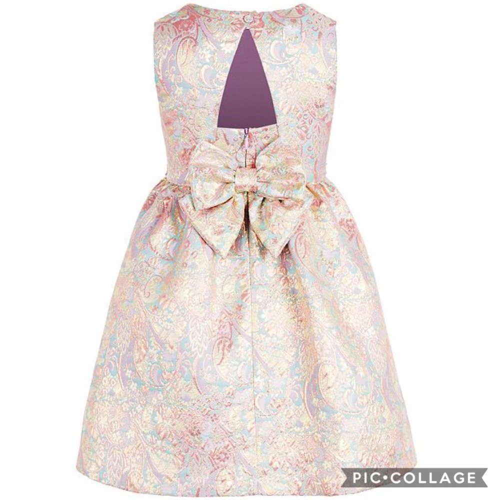 Bonnie Jean | Girls Metallic Brocade Dress